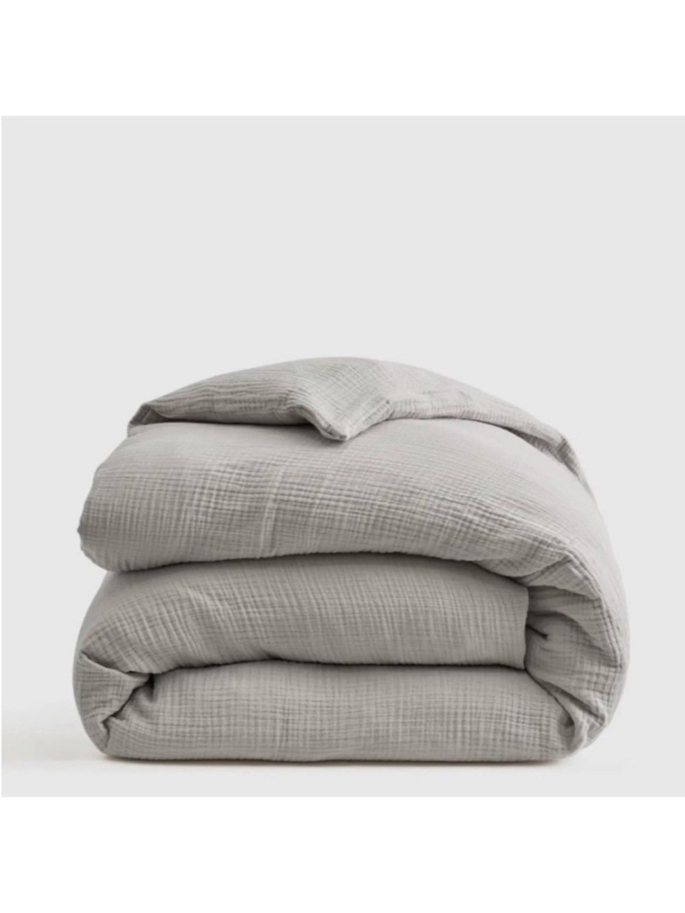 QUINCE Organic Airy Gauze Duvet Cover King/Cal King Fog Grey 0077